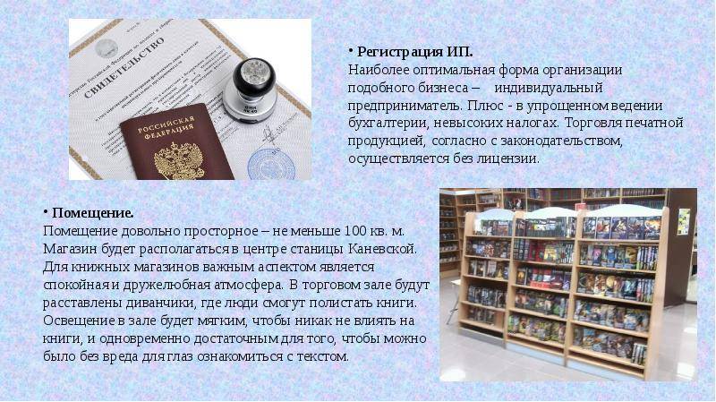Бизнес-план книжного магазина